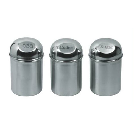 3 PCS CANISTER SET DOME SHAPE TAPER COVER